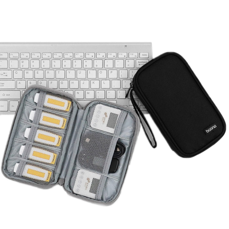 Baona BN-C004 Mini U Disk Headphone Data Cable Storage Bag, Color: Double Layer (Gray) -  by Baona | Online Shopping UK | buy2fix