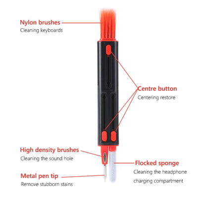 Bluetooth Headphones Earbuds Cleaning Pen(Black and Red) - Apple Accessories by buy2fix | Online Shopping UK | buy2fix