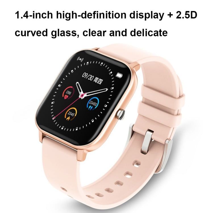 P8 1.4 Inch Heart Rate Blood Pressure Monitoring Smart Watch, Color: Gold - Smart Wear by buy2fix | Online Shopping UK | buy2fix