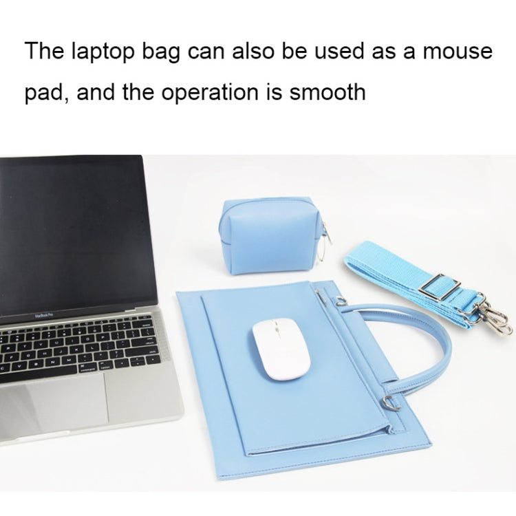 S176 Portable Waterproof Laptop Bag with Power Pack, Size: 14 inches(Sky Blue) - 14.1 inch by buy2fix | Online Shopping UK | buy2fix