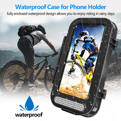 Bicycle Waterproof Bag Motorcycle Transparent Flip Phone Holder(Black) - Outdoor & Sports by buy2fix | Online Shopping UK | buy2fix