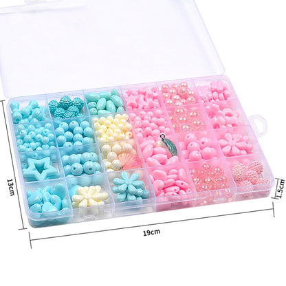 24 Grid Acrylic Beaded Kids DIY Necklace Bracelet Toys(Colorful Girl) - DIY Developmental Toys by buy2fix | Online Shopping UK | buy2fix