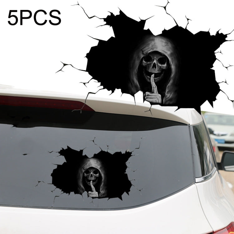 5PCS Halloween Horror Skull Car Window Sticker, Size:, Color: 30x20cm - In Car by buy2fix | Online Shopping UK | buy2fix