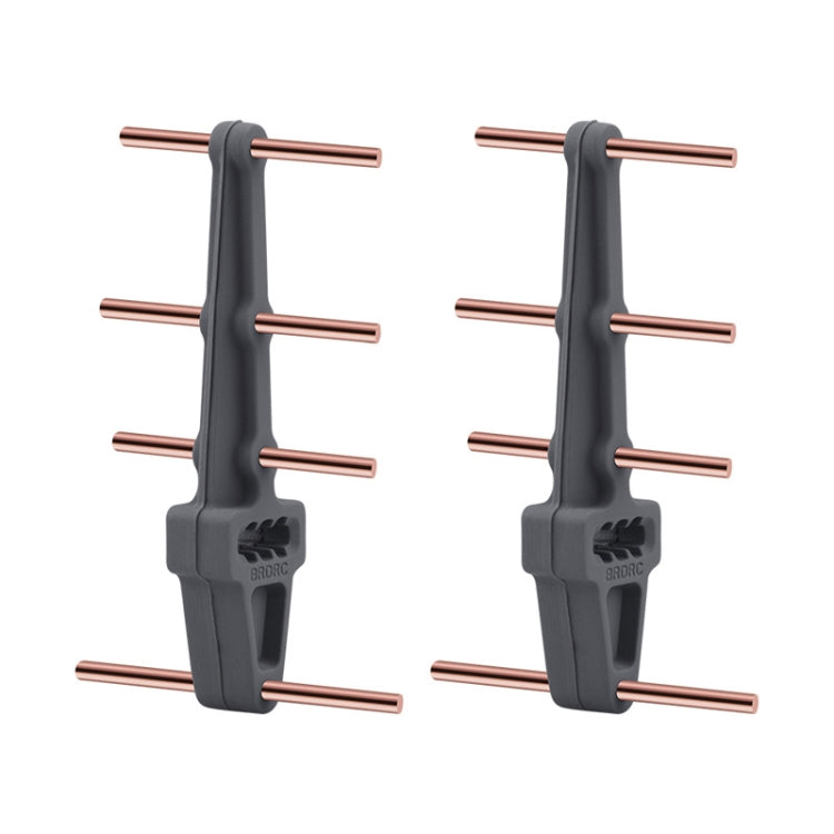 BRDRC Remote Control Eight Wood Antenna Signal Enhancer Suitable For DJI FPV Combo(Gray Red Copper) - Other Accessories by BRDRC | Online Shopping UK | buy2fix