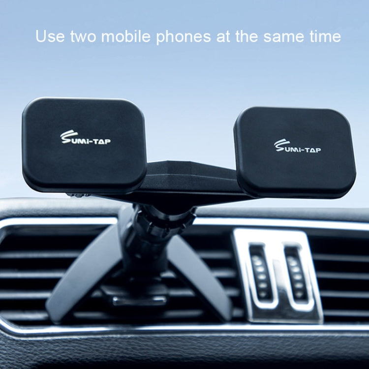 SUMITAP STH-S44Y Car Mobile Phone Double Head Magnetic Stand(Blue) - Car Holders by SUMITAP | Online Shopping UK | buy2fix