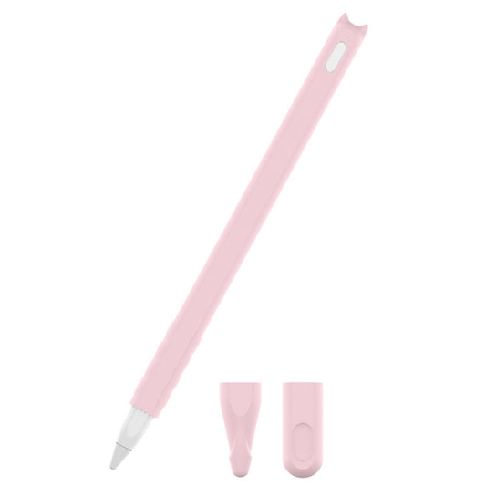 2 PCS Cartoon Touch Silicone Pen Case For Apple Pencil 2(Light Pink) - Pencil Accessories by buy2fix | Online Shopping UK | buy2fix