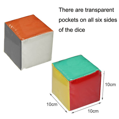 2 PCS / Set Insert Card Dice Learning Toys With Transparent Pocket - Early Education Toys by buy2fix | Online Shopping UK | buy2fix