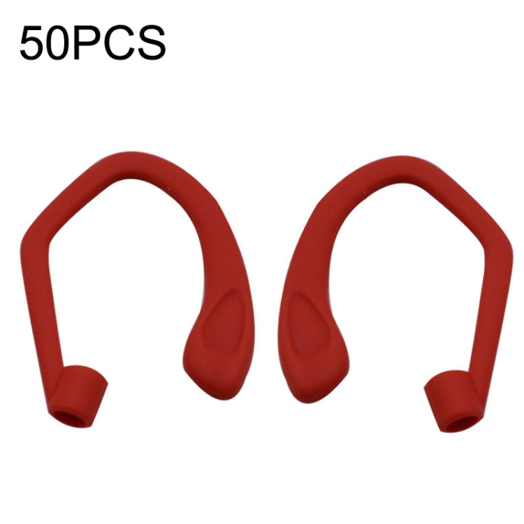 50PCS EG40 For Apple Airpods Pro Sports Wireless Bluetooth Earphone Silicone Non-slip Ear Hook(Red) - Apple Accessories by buy2fix | Online Shopping UK | buy2fix