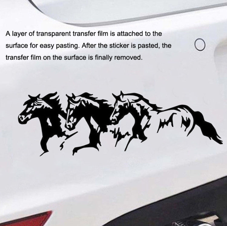 5PCS FGM-002 Carving Reflective Stickers Galloping Horse Car Body Sticker(White) - In Car by buy2fix | Online Shopping UK | buy2fix