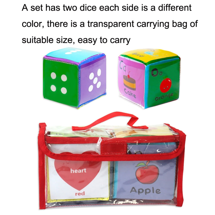2PCS Alphanumeric Graphics Card Insertion Card Dice With Cards - Early Education Toys by buy2fix | Online Shopping UK | buy2fix