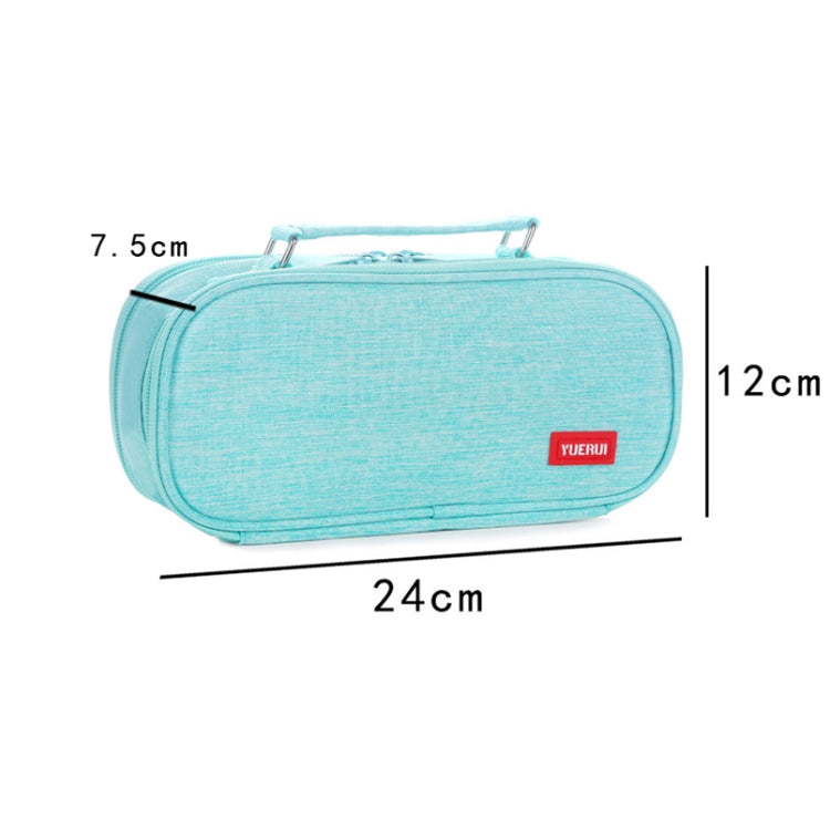 Large Capacity Multi-layer Portable Stationery Bag Canvas Pen Bag(Navy Blue) - Pen Holder by buy2fix | Online Shopping UK | buy2fix