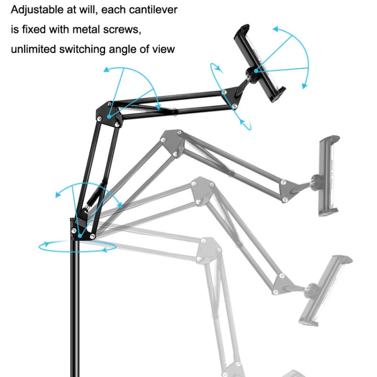 135cm Floor Model Mobile Phone Live Broadcast Bedside Lifting Bracket - Lazy Bracket by buy2fix | Online Shopping UK | buy2fix