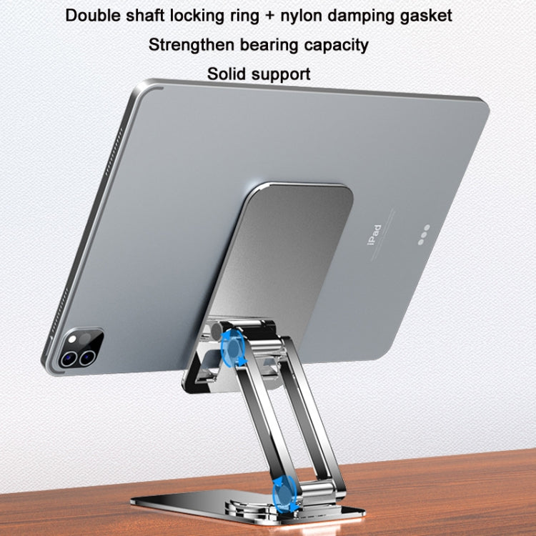 Portable Mobile Phone Tablet Desktop Stand, Color: All Metal Silver - Desktop Holder by buy2fix | Online Shopping UK | buy2fix