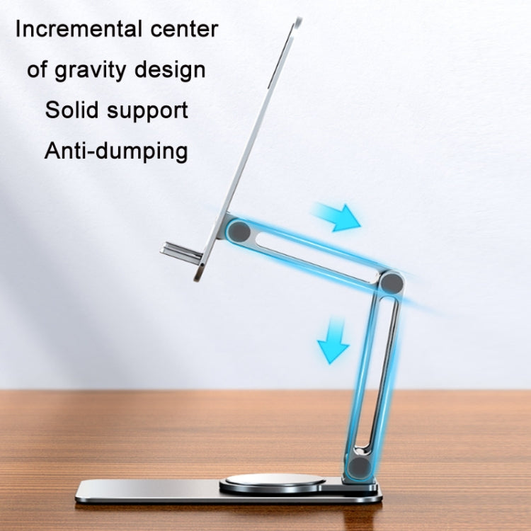 Portable Mobile Phone Tablet Desktop Stand, Color: All Metal Silver - Desktop Holder by buy2fix | Online Shopping UK | buy2fix