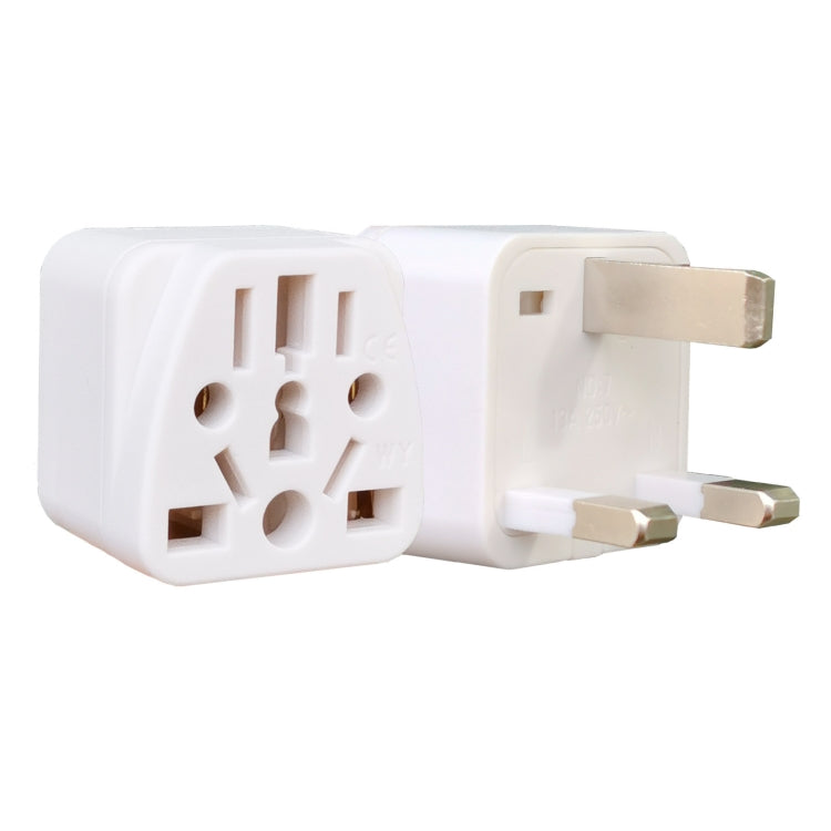 2 PCS WY-7 10A 250V UK Plug Converter(White) - Consumer Electronics by buy2fix | Online Shopping UK | buy2fix