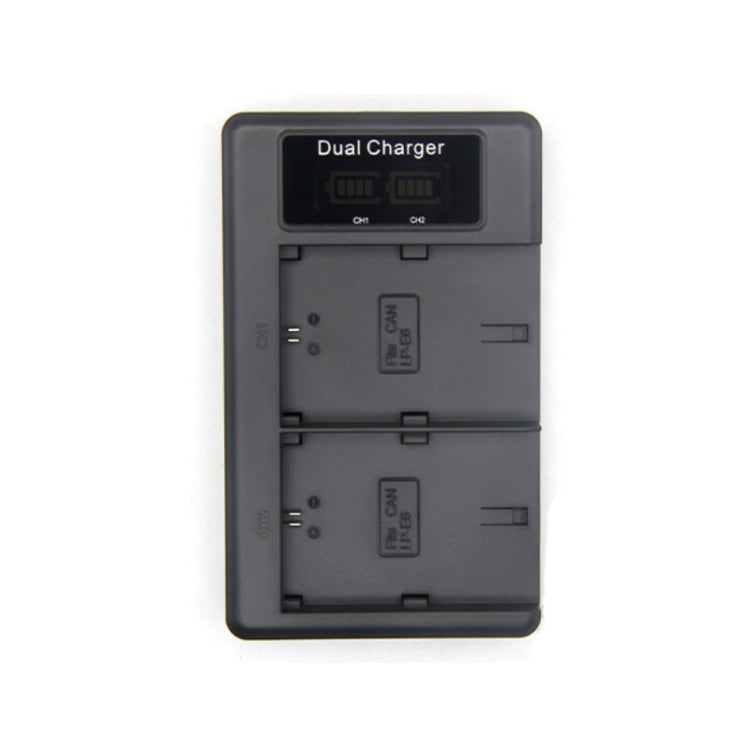 LP-E6 SLR Camera Vertical Dual Battery Charger - Camera Accessories by buy2fix | Online Shopping UK | buy2fix