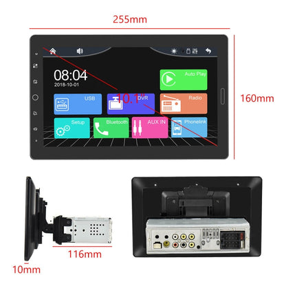 1310C 10.1 inch Car Full Screen Touch HD MP5 Wired Carplay Player, Style: Standard+AHD Camera - In Car by buy2fix | Online Shopping UK | buy2fix