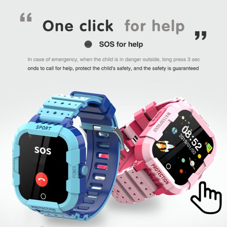 DF75 1.4 Inch 4G GPS Positioning Children Waterproof Smart Calling Watch With SOS Function(Pink) - Smart Wear by buy2fix | Online Shopping UK | buy2fix