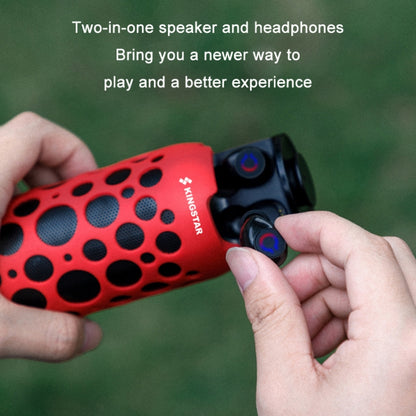 K045 2 In 1 Outdoor Mini Wireless Bluetooth Audio In-Ear Headphones(Red) - Desktop Speaker by buy2fix | Online Shopping UK | buy2fix