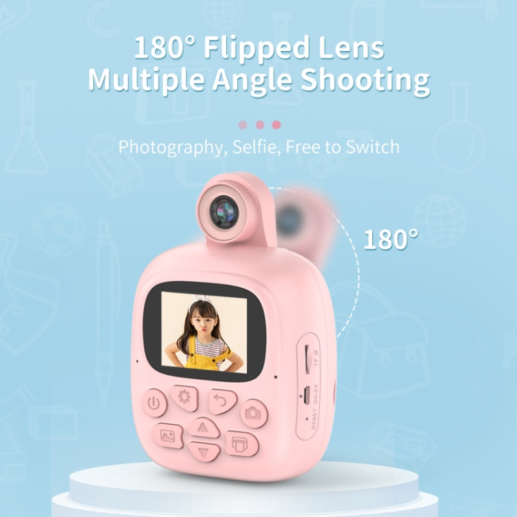 A18 HD Printable Cartoon Kids Digital Camera with Rotating Lens, Spec: Pink+32G - Consumer Electronics by buy2fix | Online Shopping UK | buy2fix