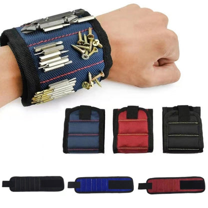 Electric Woodworking Multifunctional Powerful Magnetic Wrist Strap, Style: Five Rows Blue - Others by buy2fix | Online Shopping UK | buy2fix