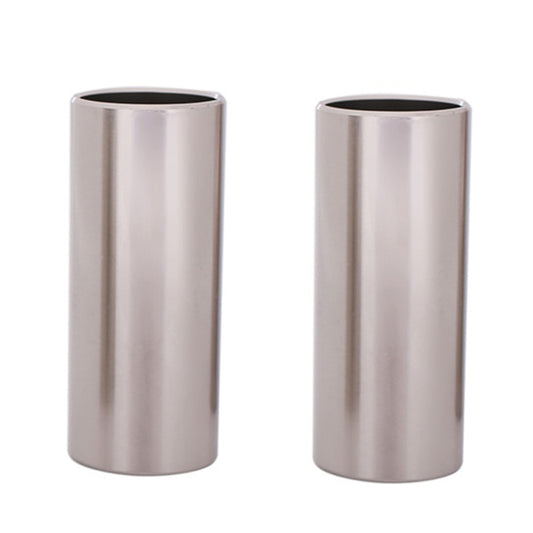 2PCS Stainless Steel Guitar Slide Tube Folk Slide Block, Size: 70mm(Silver) - Guitar Tuner by buy2fix | Online Shopping UK | buy2fix