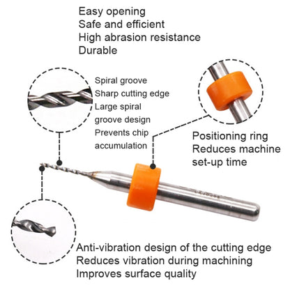 10 In 1 PCB Tungsten Steel Drill Bits Carving Miniature Drill Bits, Size: 0.1-1mm - Drill & Drill Bits by buy2fix | Online Shopping UK | buy2fix