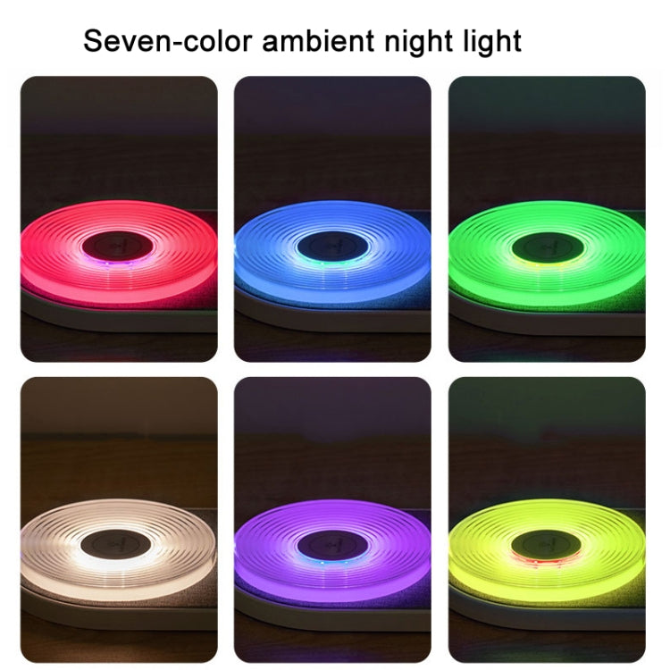 K29T 15W Cell Phone Wireless Charging With Seven-Color Night Light, Color: White - Apple Accessories by buy2fix | Online Shopping UK | buy2fix