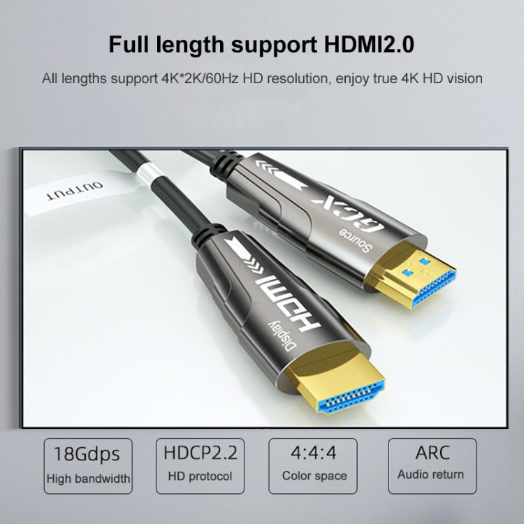 HDMI 2.0 Male To HDMI 2.0 Male 4K HD Active Optical Cable, Cable Length: 40m - Audio Optical Cables by buy2fix | Online Shopping UK | buy2fix