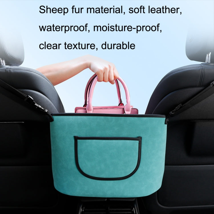 DE RAN FU Car Seat Storage Bag Chair Back Fur Leather Storage Bag(Grey) - Stowing Tidying by DE RAN FU | Online Shopping UK | buy2fix