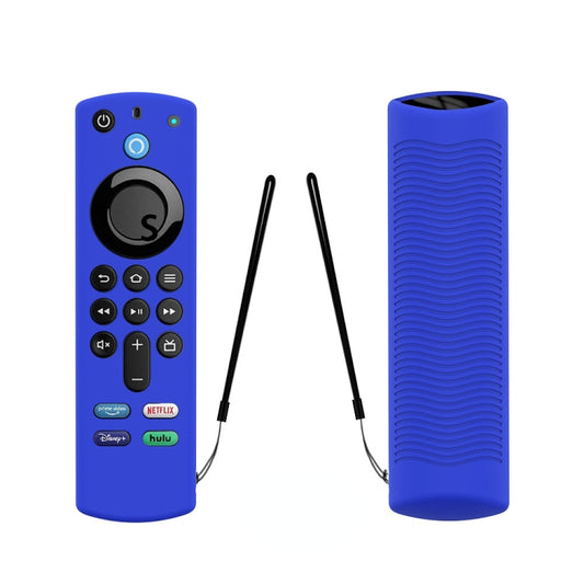 2 PCS Y27 For Alexa Voice Remote 3rd Gen Silicone Non-slip Protective Cover(Blue) - Consumer Electronics by buy2fix | Online Shopping UK | buy2fix