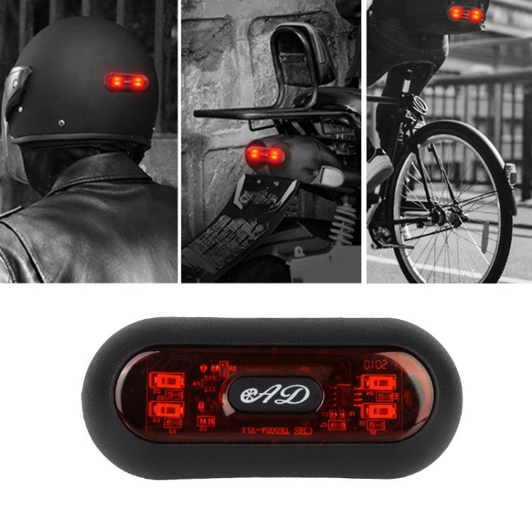 Motorbike Helmet Warning Light USB Rechargeable Waterproof Tail Light, Specification: 4 Beads - In Car by buy2fix | Online Shopping UK | buy2fix