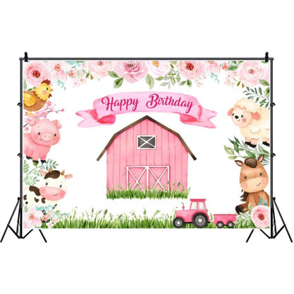 1.5m x 1m Cartoon Farm Animals Photography Backdrop Birthday Party Background Decoration(MDM10764) - Camera Accessories by buy2fix | Online Shopping UK | buy2fix