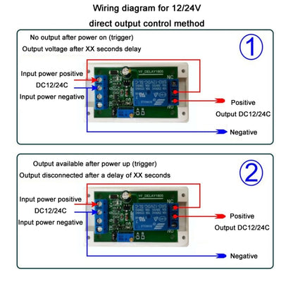 12V/24V Protected Start Delay Relay Module - Consumer Electronics by buy2fix | Online Shopping UK | buy2fix