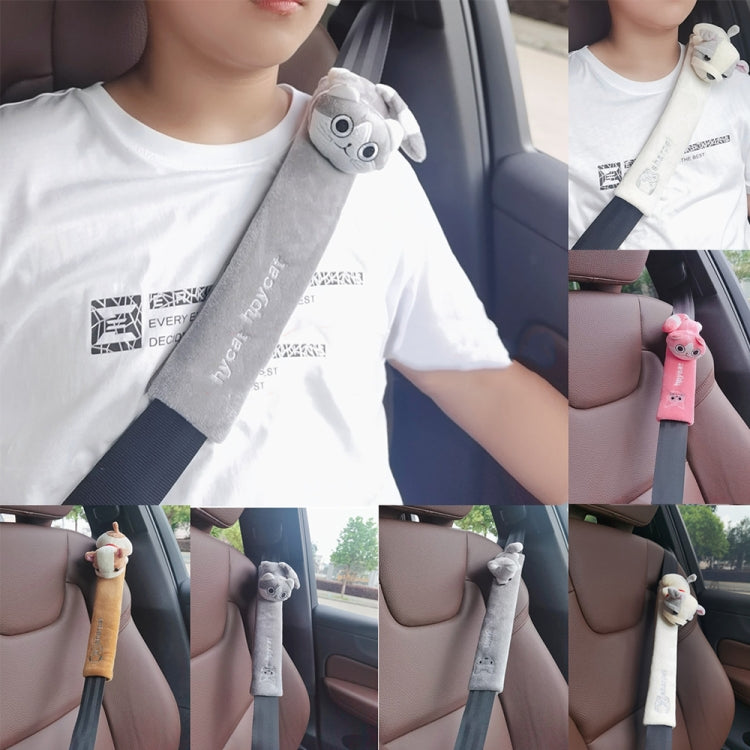 002 Cute Cartoon Thicked Seat Belt Anti-Strangled Protective Cushion, Length: 30.5cm (Gray Fox) - In Car by buy2fix | Online Shopping UK | buy2fix