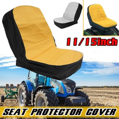 Dustproof Seat Cover For Grass Cutter / Agricultural Vehicle / Forklift / Tractor, Size: 15 Inch (Yellow Black) - In Car by buy2fix | Online Shopping UK | buy2fix