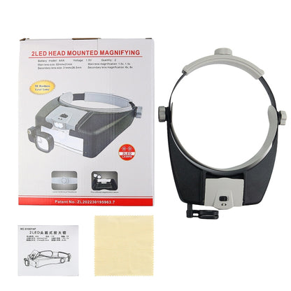 81007-AP LED Light Head-mounted Electronic Repair Tool Magnifying Glass - Consumer Electronics by buy2fix | Online Shopping UK | buy2fix