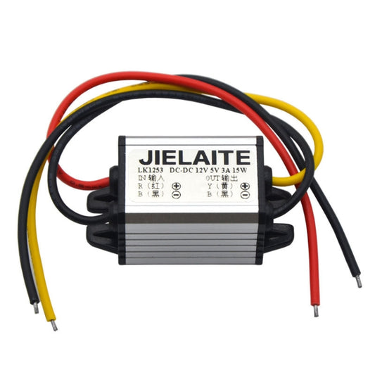 JIELAITE LK1253 15W Aluminum Alloy Intelligent Protection Waterproof Car Power Converter(12V to 3.3V/3A) - In Car by JIELAITE | Online Shopping UK | buy2fix