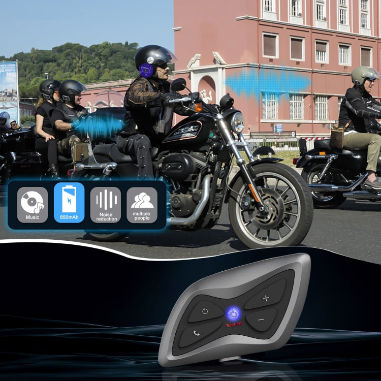 T6plus Motorcycle Helmets Smart Intercom And Bluetooth Headset - Consumer Electronics by buy2fix | Online Shopping UK | buy2fix