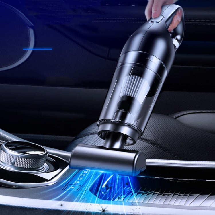 Car Wireless Charging High Power Handheld Vacuum Cleaner Black Luxury - In Car by buy2fix | Online Shopping UK | buy2fix