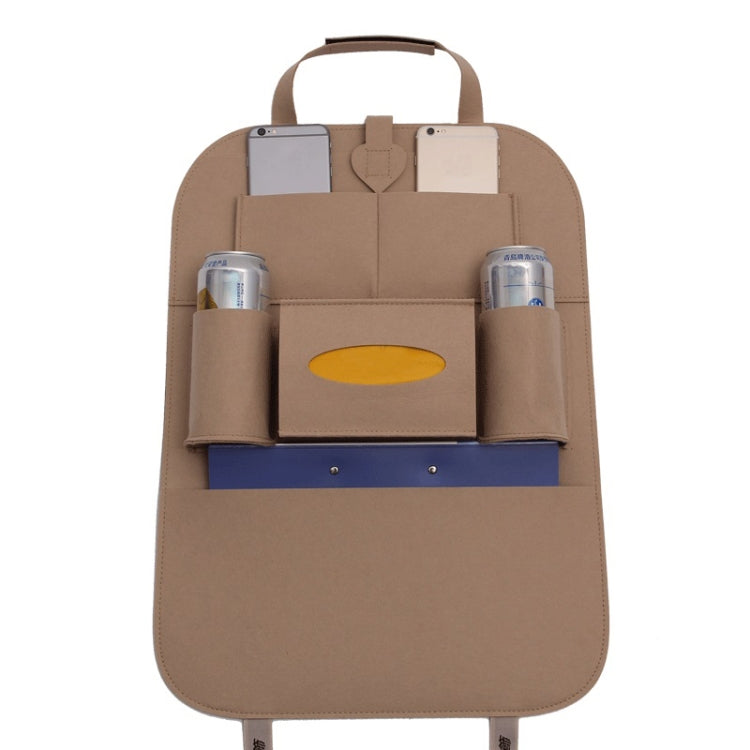 Car Multifunctional Seat Back Storage Hanging Bag, Size: 40x56cm(Beige) - In Car by buy2fix | Online Shopping UK | buy2fix