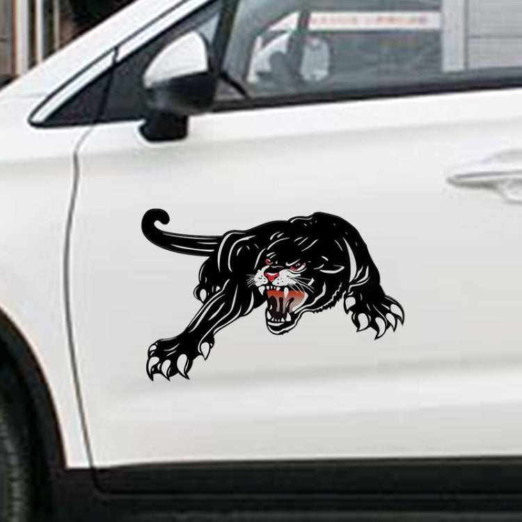 2pcs Colorful Black Panther Car Hood Door Reflective Sticker(Head Towards The Left) - In Car by buy2fix | Online Shopping UK | buy2fix