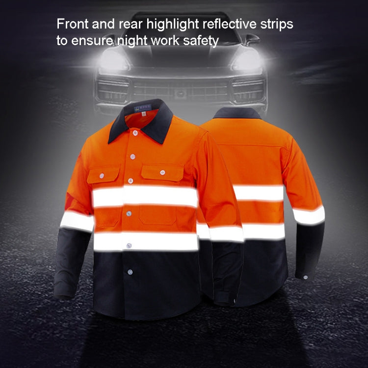 Pure Cotton Long-sleeved Reflective Clothes Overalls Work Clothes, Size: XXXL(Double Reflector Pants) - Workplace Safety Supplies by buy2fix | Online Shopping UK | buy2fix