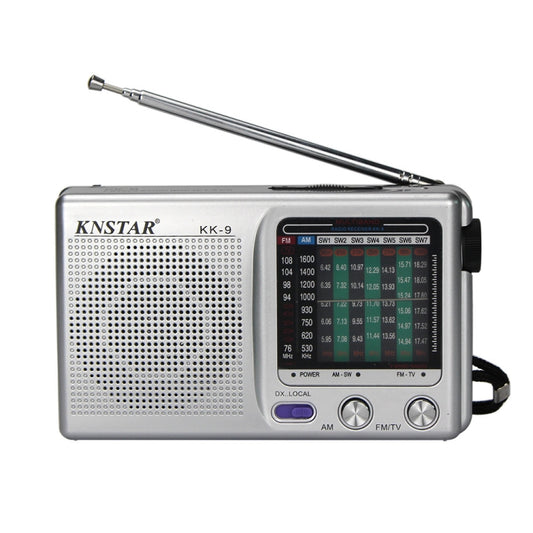 BAIJIALI KK9 Full-band Radio Player Portable Retro Multifunctional Mini Radio(Silver Gray) - Consumer Electronics by BAIJIALI | Online Shopping UK | buy2fix