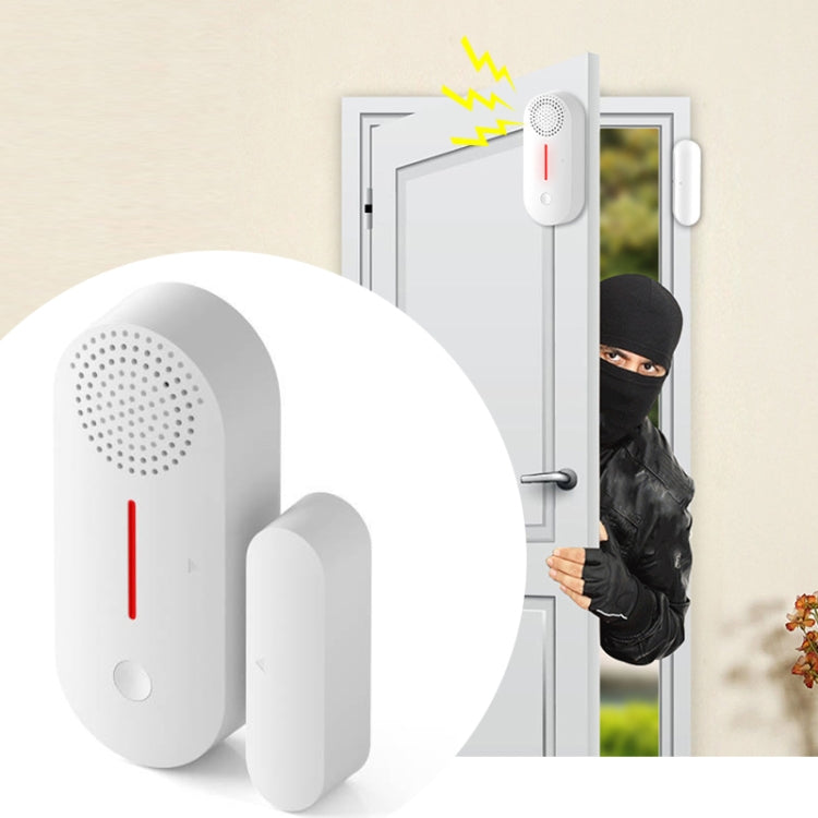 Tuya WiFi Sound And Light Door Magnetic Doors Windows Alarm Scene Linkage APP Reminder - Security by buy2fix | Online Shopping UK | buy2fix