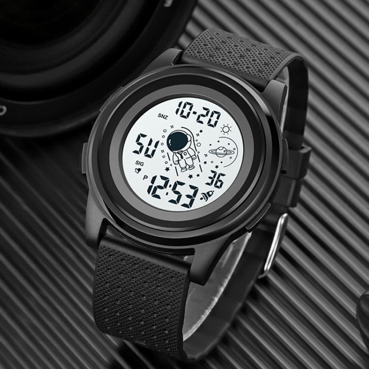 SKMEI 1883 Ultra-Thin Case Sports Multi-Function Watch Astronaut Watch(Black White Machine) - Sport Watches by SKMEI | Online Shopping UK | buy2fix