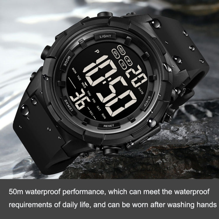 SKMEI 1845 Outdoor Waterproof Large Dial Multifunctional Sports Men Watch(Black) - Sport Watches by SKMEI | Online Shopping UK | buy2fix