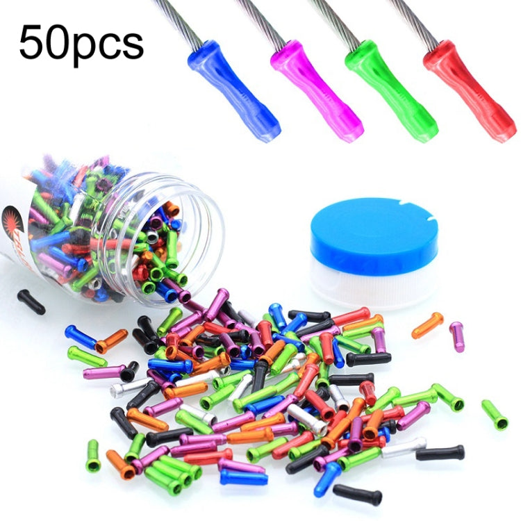 50pcs Mountain Road Bicycle Aluminum Alloy Brake Shifting Cable Core Cap(Random Color Delivery) -  by buy2fix | Online Shopping UK | buy2fix