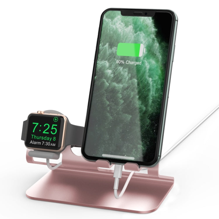 AhaStyle ST04 Aluminum Alloy Charging Base, For 4-8 inch Smart Phone&Apple Watch Series(Rose Gold) - Desktop Holder by AhaStyle | Online Shopping UK | buy2fix