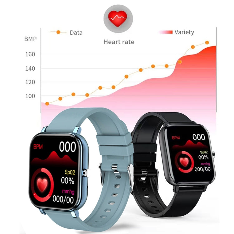 H10 1.69 inch Screen Bluetooth Call Smart Watch, Support Heart Rate/Blood Pressure/Sleep Monitoring, Color: Blue Net+Silicone - Smart Wear by buy2fix | Online Shopping UK | buy2fix
